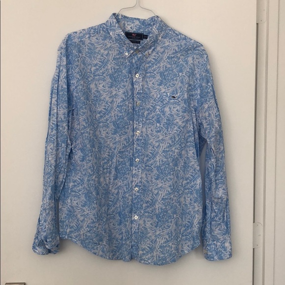 Vineyard Vines Other - Vineyard Vines LS Tropical Leaf Button Down
